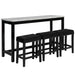 Celeste Theater Bar Table W/ 3 Stools-Black