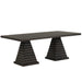 Plateau Rectangle Table Pedestal Base-Rustic Espresso