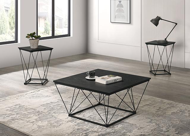 Whetstone 3 Pc. Table Set Black
