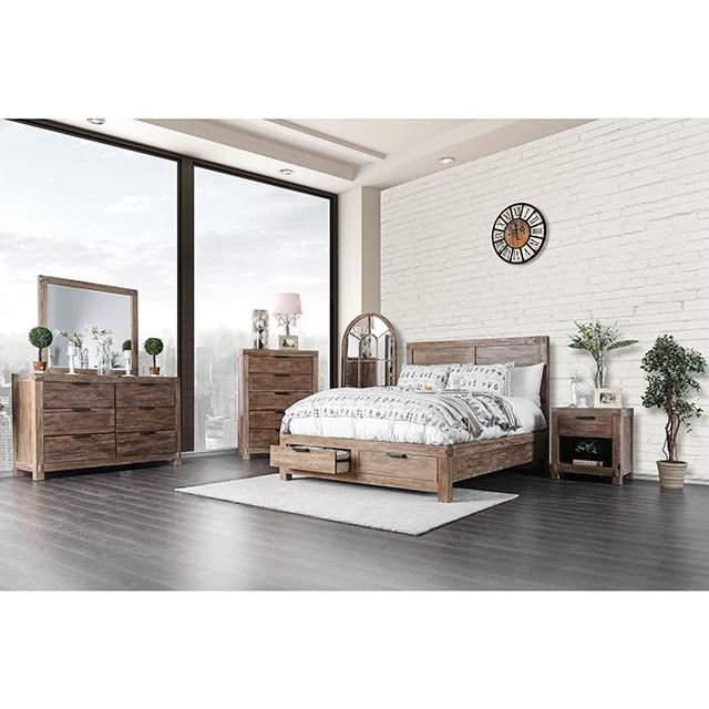 Wynton Weathered Light Oak E.King Bed