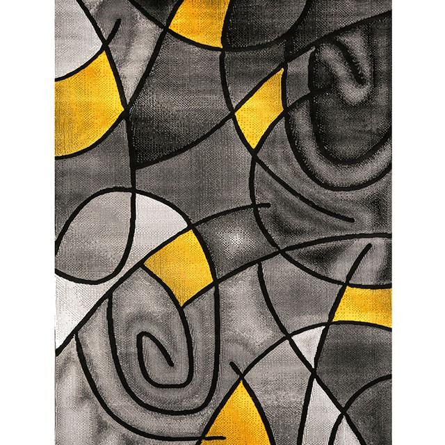 Sivas Charcoal Yellow 5' X 8' Area Rug