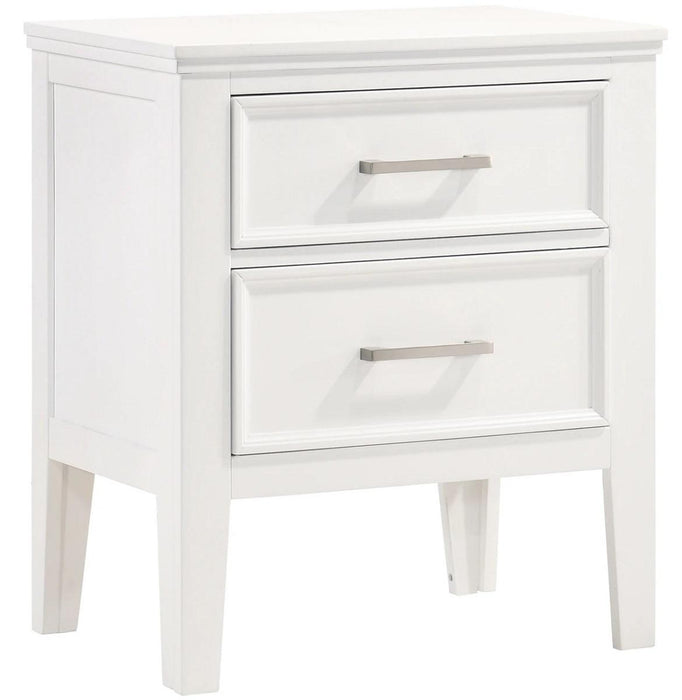 New Classic Furniture Andover 2 Drawer Nightstand in White