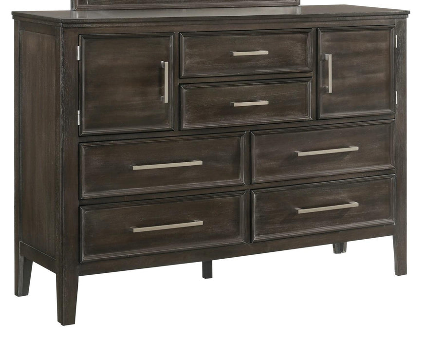 New Classic Furniture Andover 6 Drawer Dresser in Nutmeg
