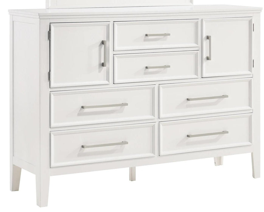 New Classic Furniture Andover 6 Drawer Dresser in White