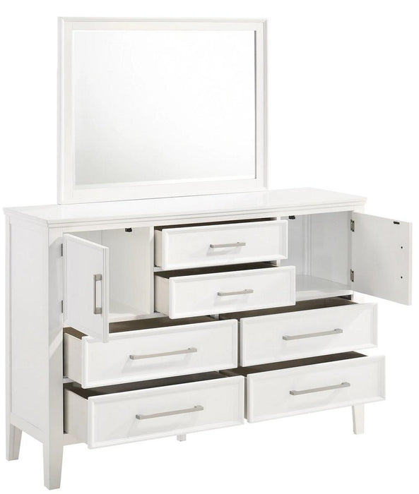 New Classic Furniture Andover 6 Drawer Dresser in White