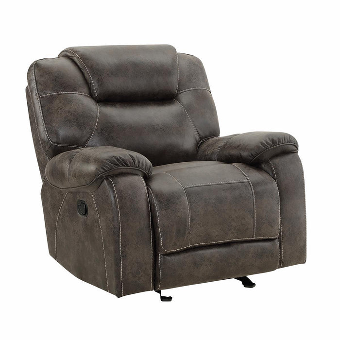 New Classic Furniture Anton Glider Recliner with Power Footrest in Chocolate