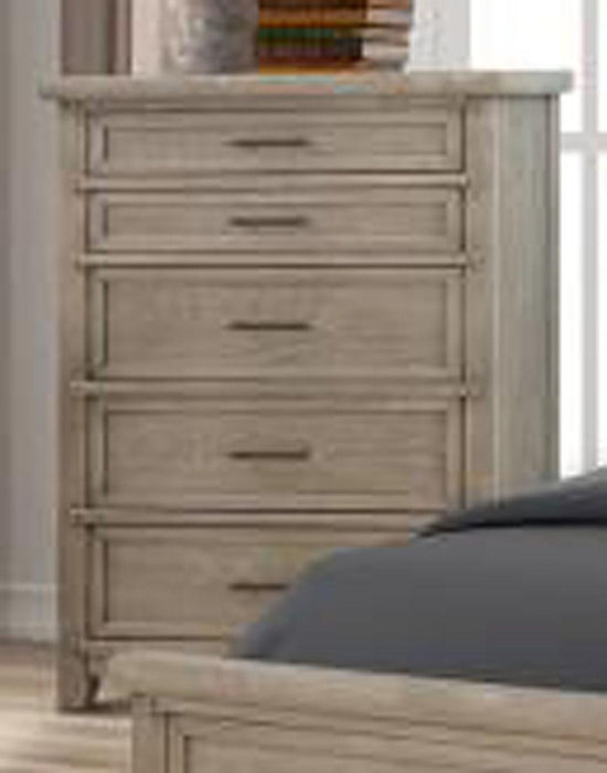 New Classic Furniture Fairfax 5 Drawer Lift Top Chest in Driftwood