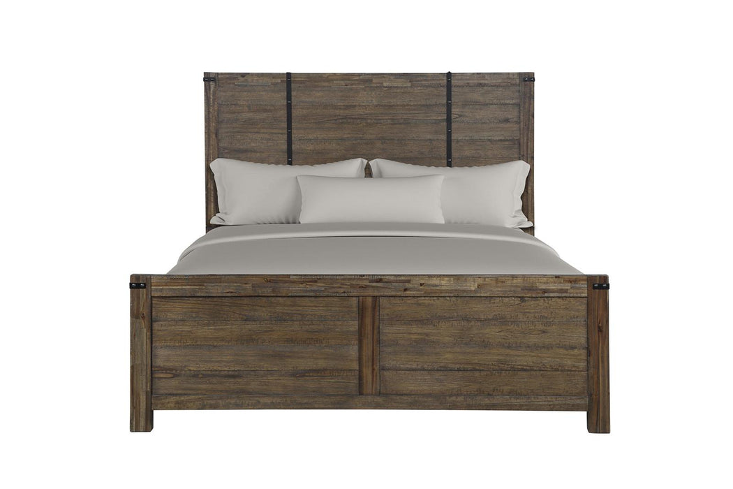 New Classic Furniture Galleon California King Bed in Weathered Walnut