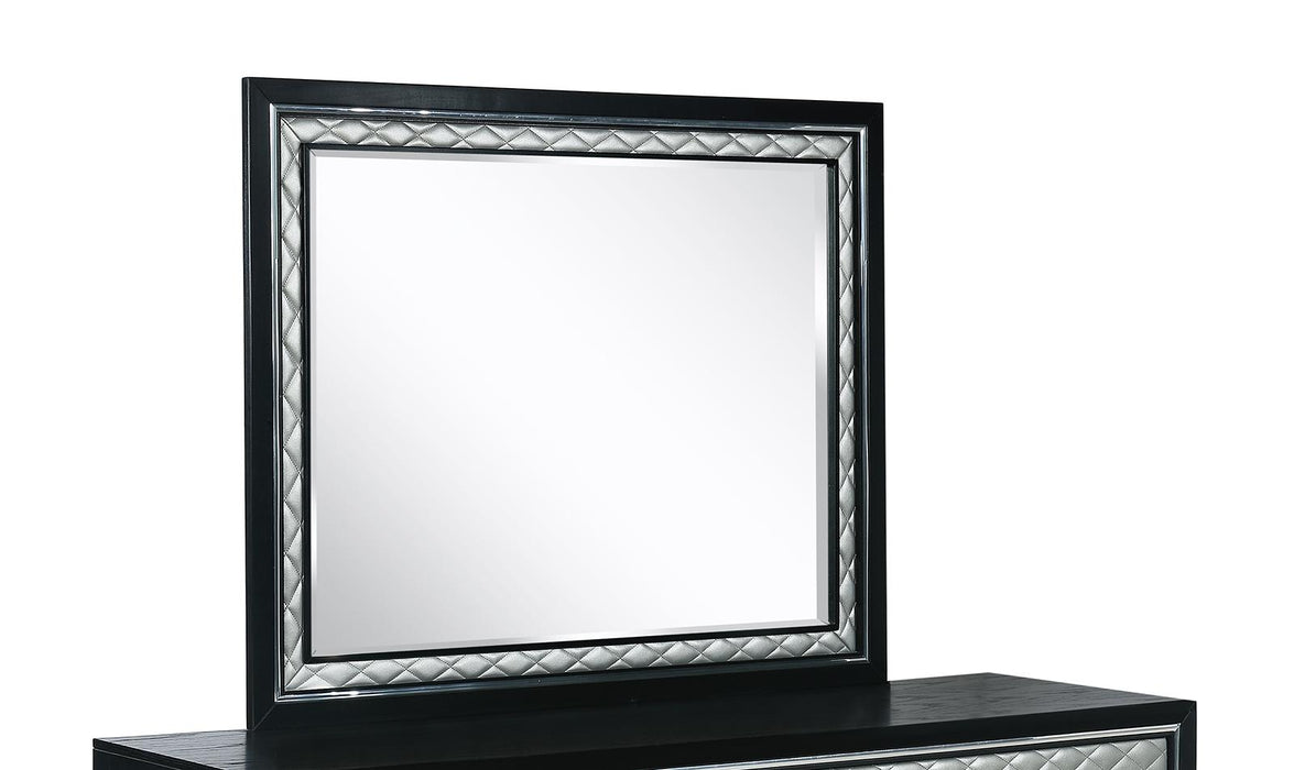 New Classic Furniture Luxor Mirror in Black/Silver