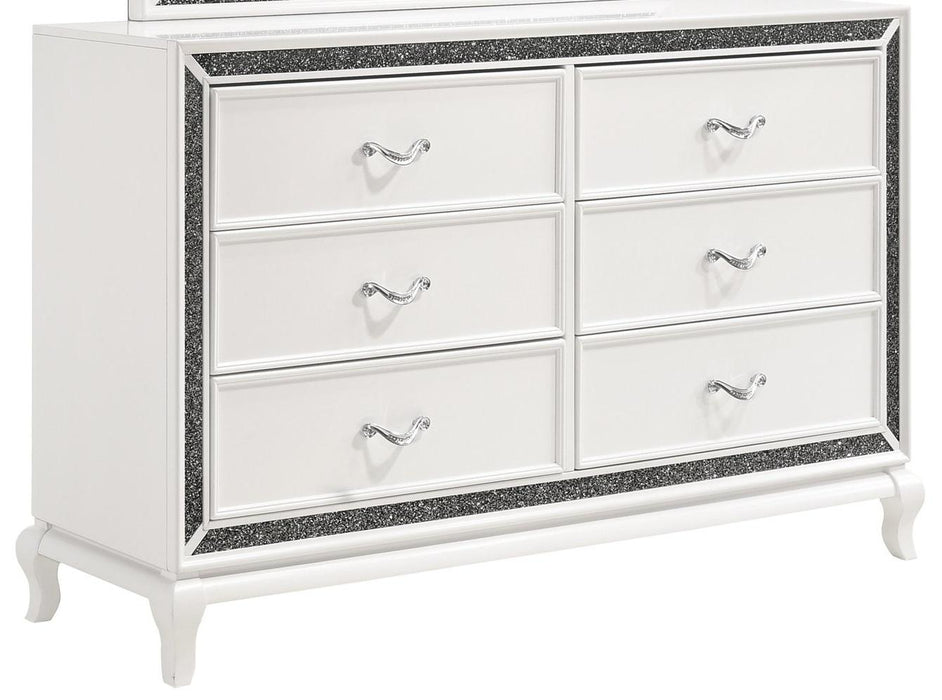 New Classic Furniture Park Imperial 6 Drawer Dresser in White