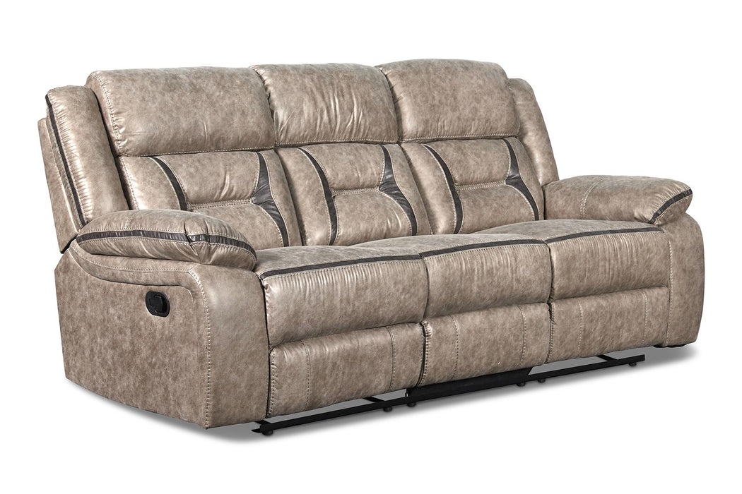 New Classic Furniture Roswell Dual Recliner Sofa in Pewter