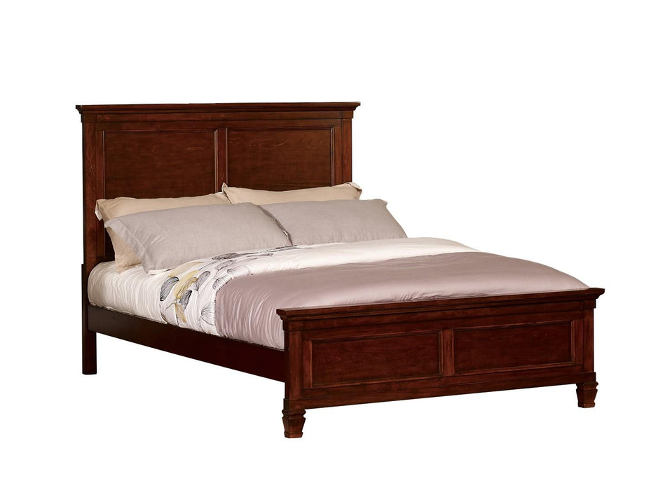 New Classic Furniture Tamarack California King Bed in Brown Cherry