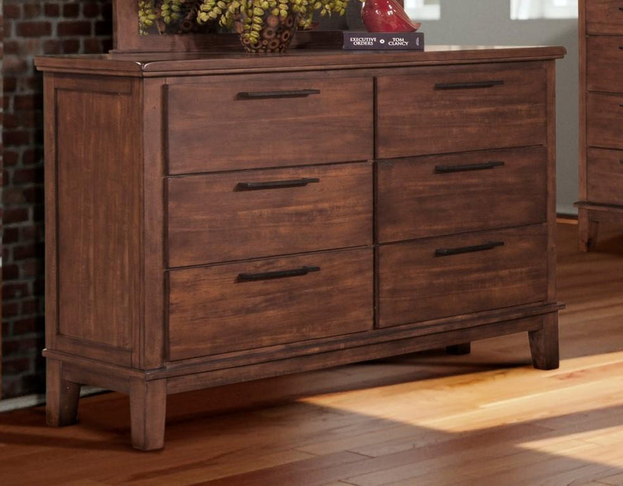New Classic Furniture Cagney Dresser in Chestnut