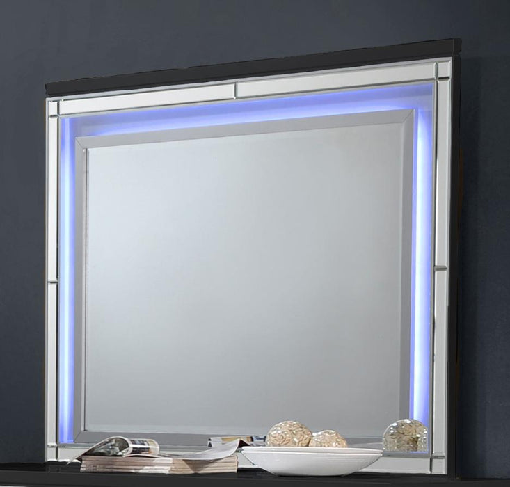 New Classic Furniture Valentino Lighted Mirror in Black
