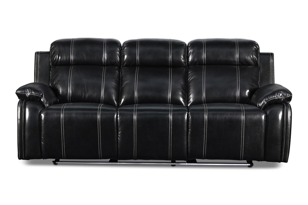 New Classic Fusion Dual Recliner Sofa in Black