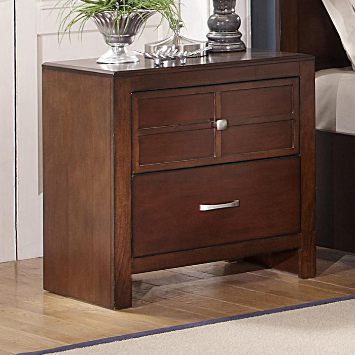 New Classic Kensington 2 Drawer Nightstand in Burnished Cherry