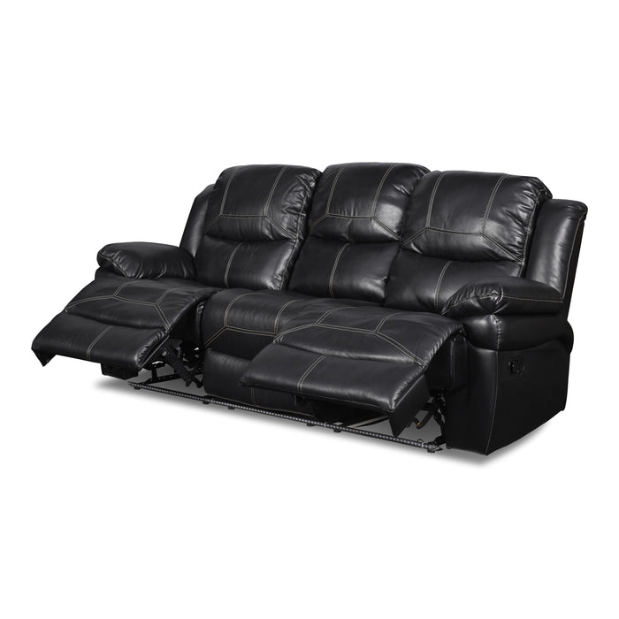 FLYNN SOFA W/BASE LIGHTING-BLACK