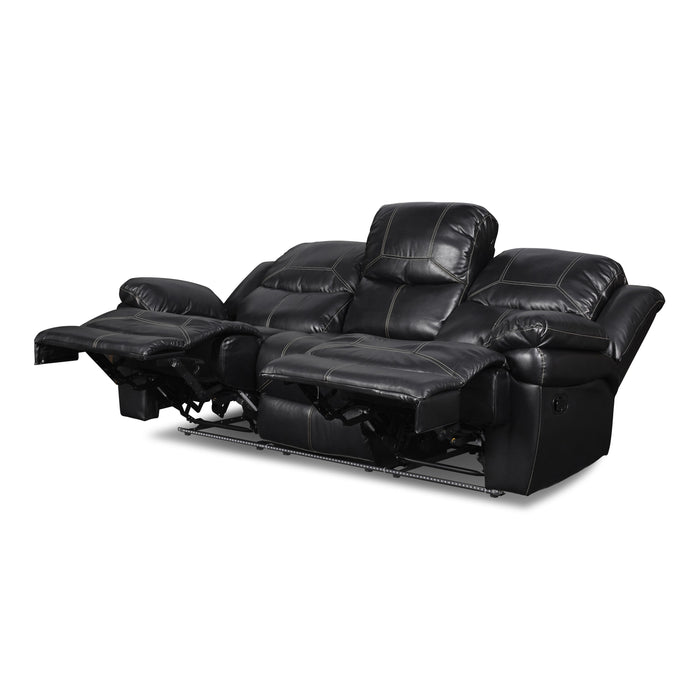 FLYNN SOFA W/BASE LIGHTING-BLACK