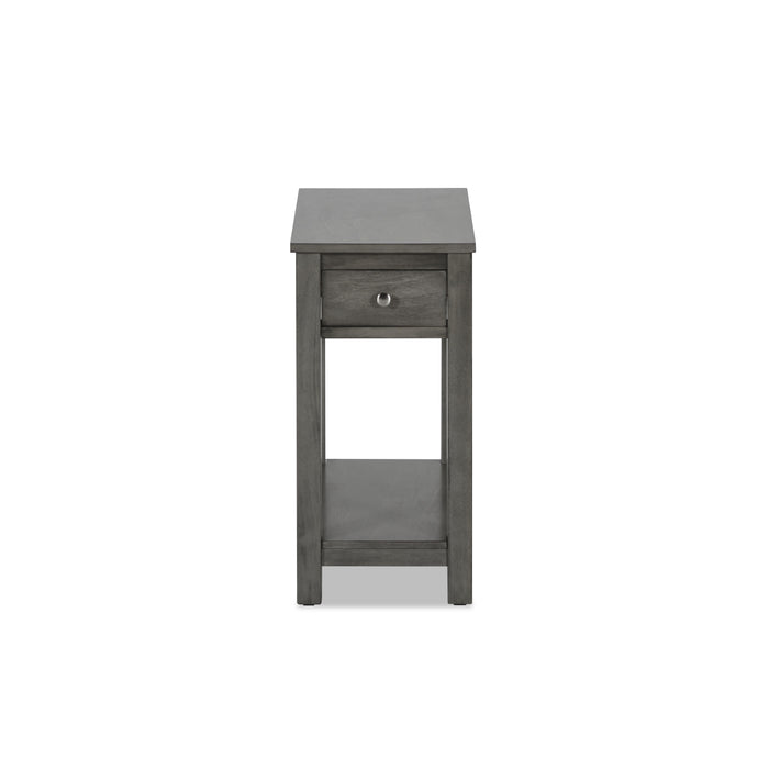 NOAH END TABLE WITH DRAWER-GRAY