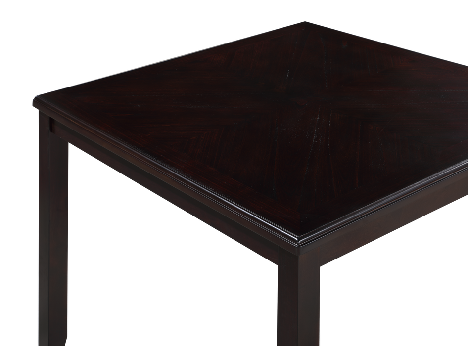 GIA 5PC 42" SQUARE COUNTER TABLE & 4 CHAIRS-EBONY
