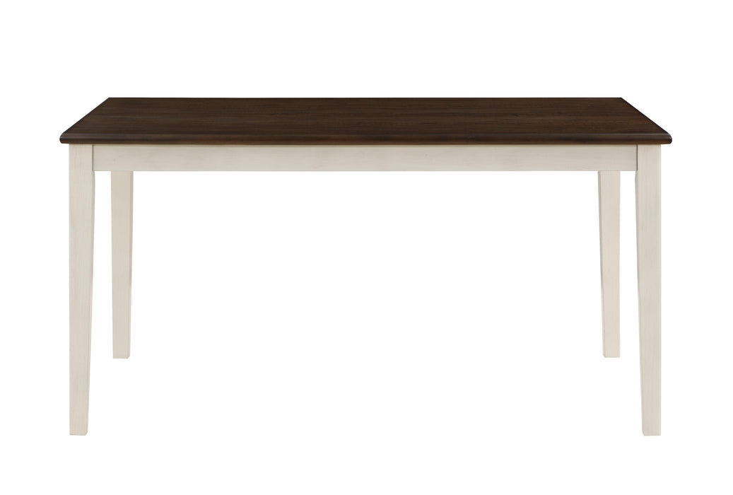 HUDSON 60" RECTANGLE DINING TABLE & 4 CHAIR S-BROWN/CREME