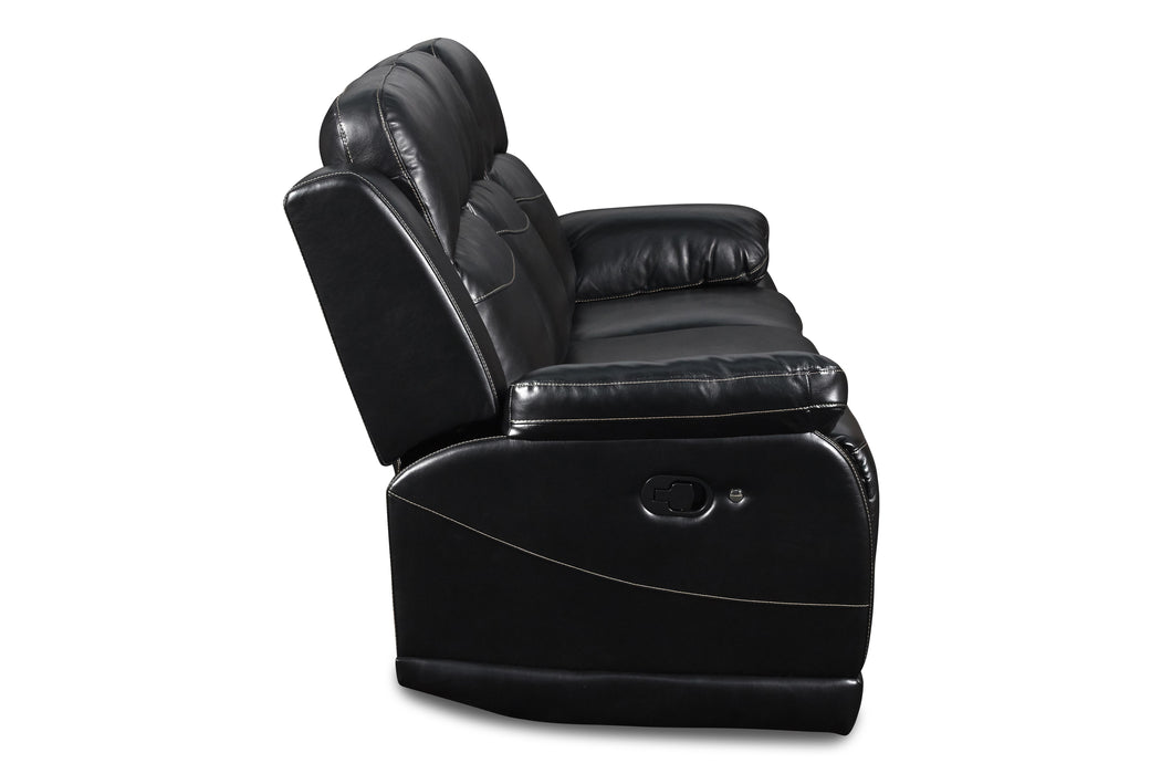 VEGA DUAL RECLINER SOFA - PREMIER BLACK