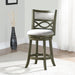 Manchester 24" Counter Stool W/Fabric Cushions-Gray
