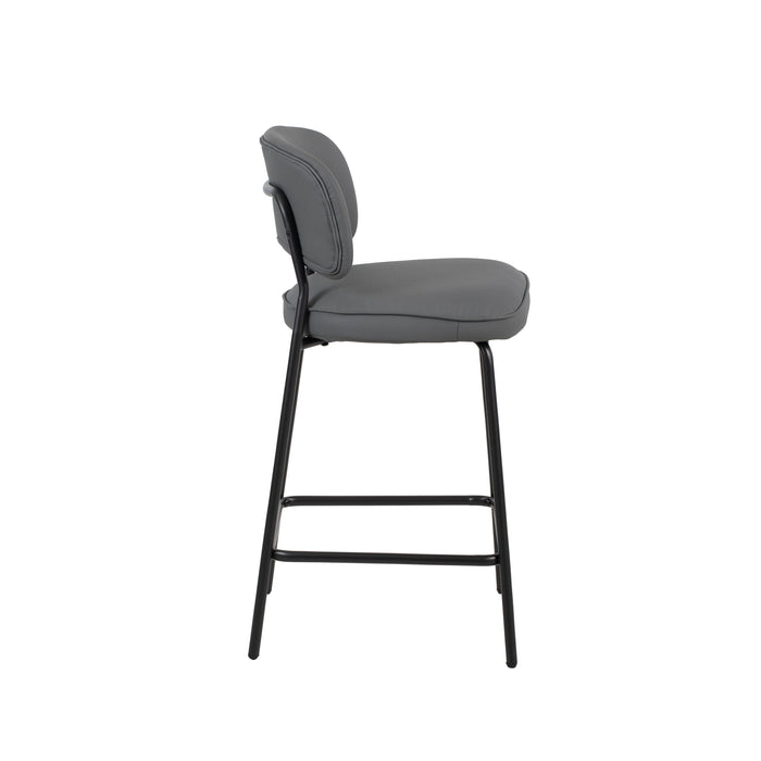 Blythe Gray Vegan Leather Counter Chair (2 Per Carton)
