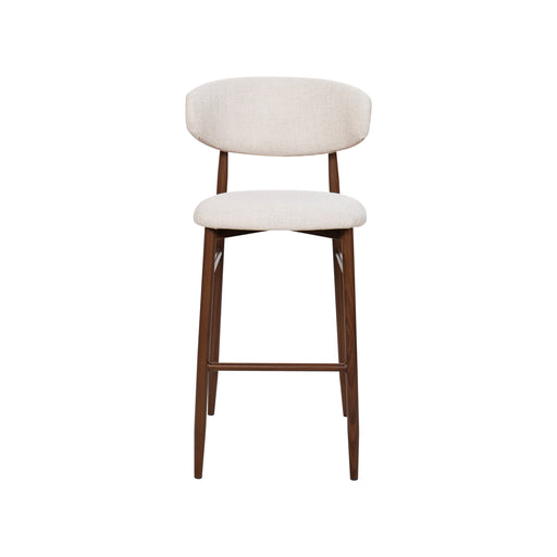 Royce Bar Chair W/Walnut Metal Frame- Beige (2 Per Carton)