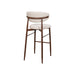 Royce Bar Chair W/Walnut Metal Frame- Beige (2 Per Carton)