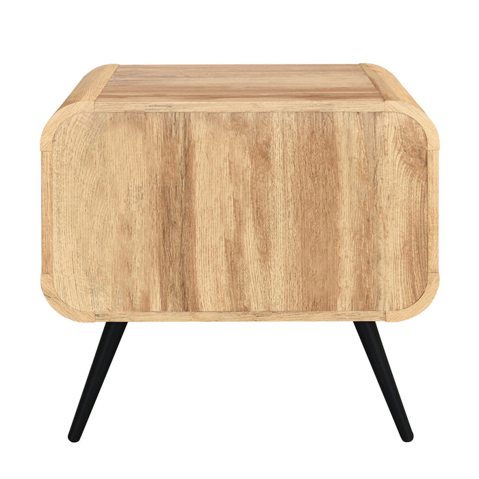 Rowan One Drawer End Table/Bedside Table-Natural