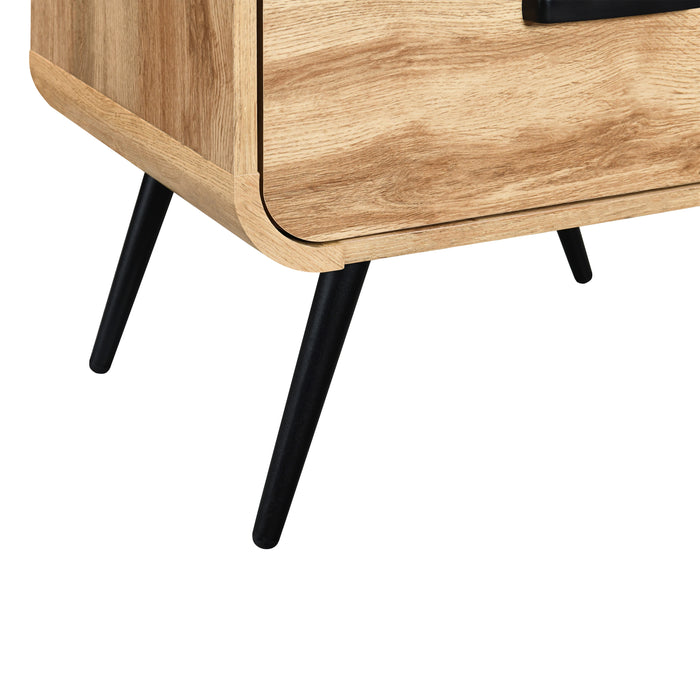 Rowan One Drawer End Table/Bedside Table-Natural