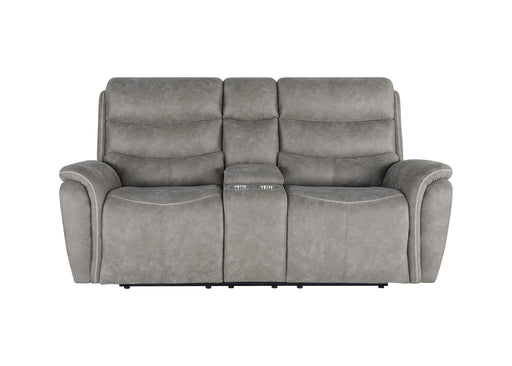 Kamari Console Loveseat W/ Dual Recliners-Gray