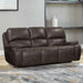 Brookings Sofa W/Dual Recliner-Charcoal