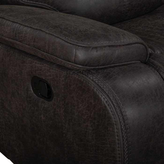 Brookings Sofa W/Dual Recliner-Charcoal