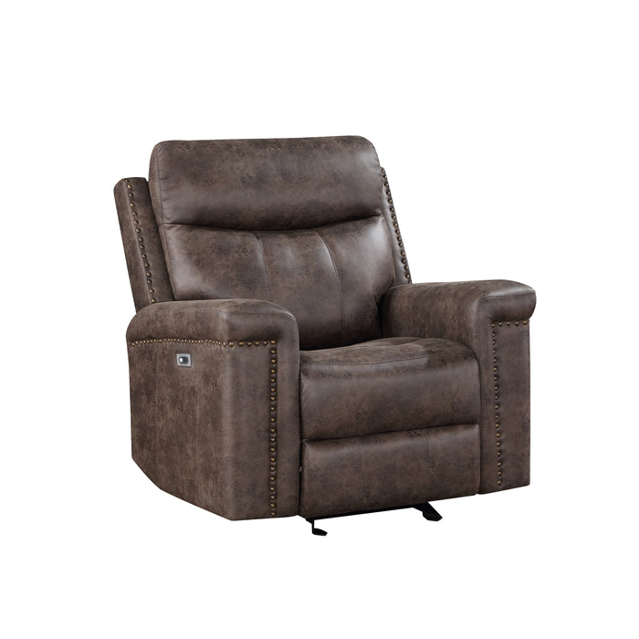 Quade Glider Recliner W/Pwr Fr-Mocha