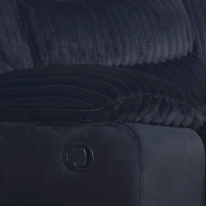 Willow Sofa W/Dual Recliner-Black