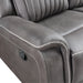 Enzo Console Loveseat W/ Dual Recliners--Gray