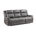 Enzo Sofa W/Dual Recliner- Gray