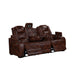 Chester Reclining Sofa W/Pwr Hr & Fr-Brown