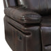 Kellen Sofa W/Dual Recliner & Drop Down Tray-Brown