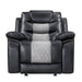 Nikko Glider Recliner W/Pwr Fr-Black/Gray