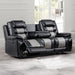 Nikko Sofa W/Pwr Fr-Black/Gray