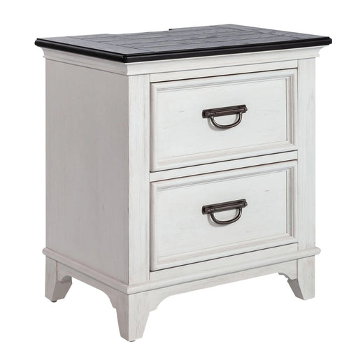 Allyson Park 2 Drawer Nightstand with Charging Station in White image