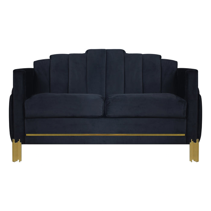 Empire Lighted Loveseat-Black