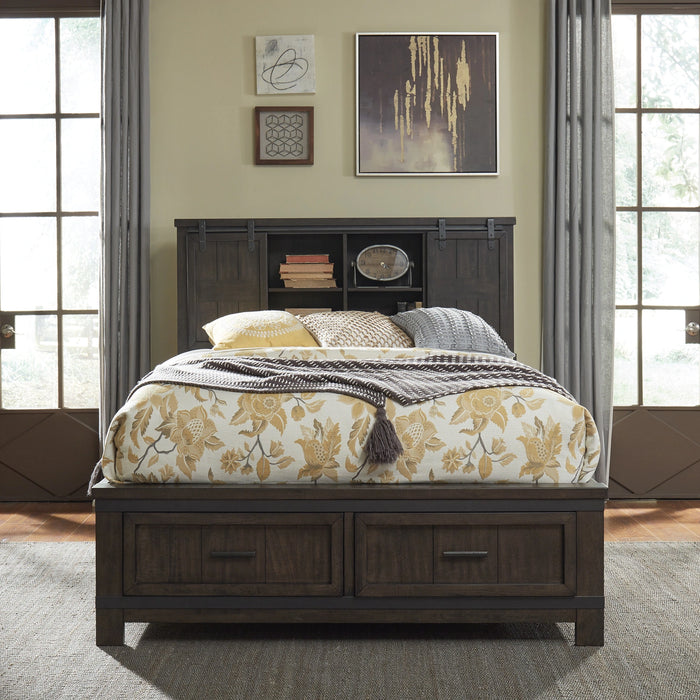 Thornwood Hills Bookcase Bed, Dresser & Mirror, Night Stand image