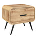 Rowan One Drawer End Table/Bedside Table-Natural