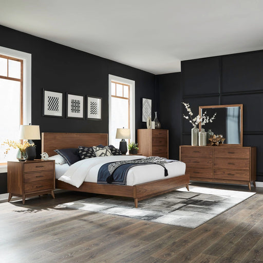 Century Modern King Platform Bed, Dresser & Mirror, Chest, Night Stand image