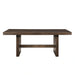 Kody Rectangle Dining Table Base-Dk Walnut
