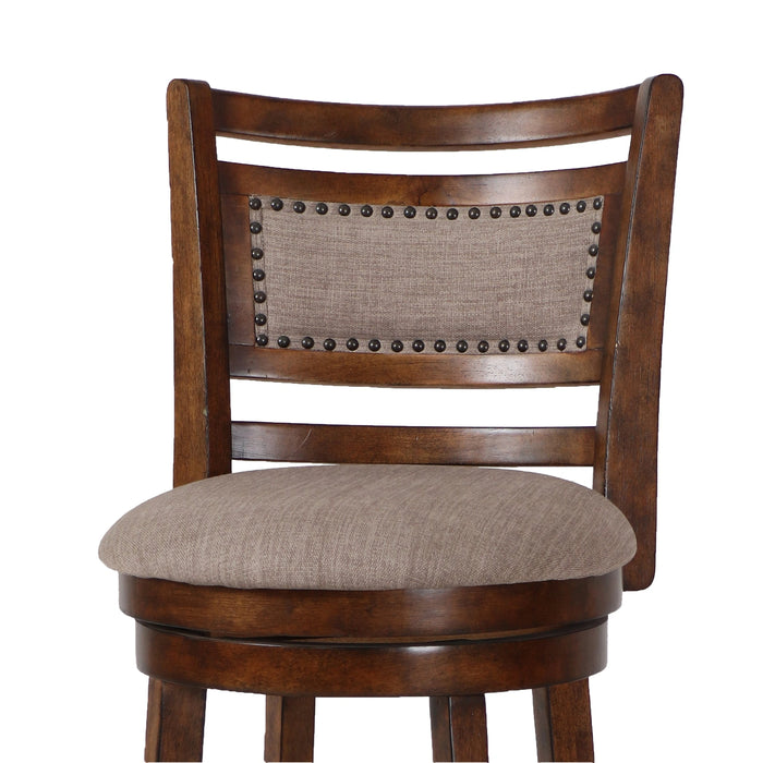Aberdeen 29" Bar Stool W/Fabric Cushions-Brown